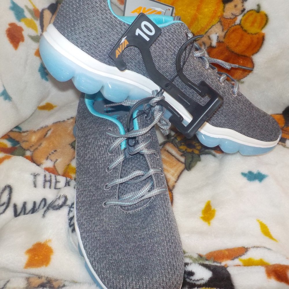 Women's Size 10 Grey and Blue athletic shoes from Avia